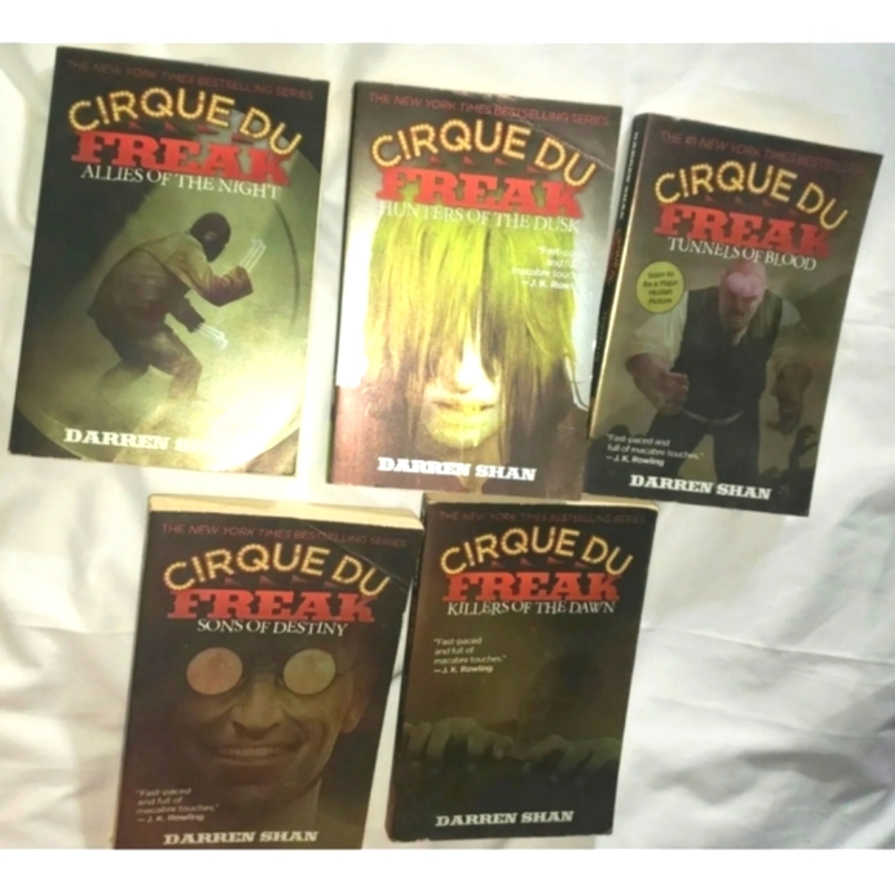 : * Lot of 5 Cirque Du Freak Series  Books by Darren shan  books 3 7 8 9 & 12